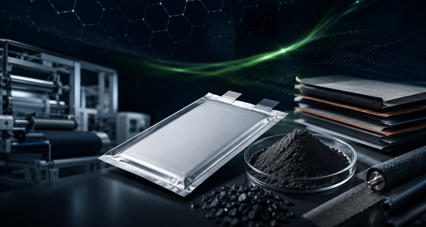 Battery powder materials and lithium-ion cell components